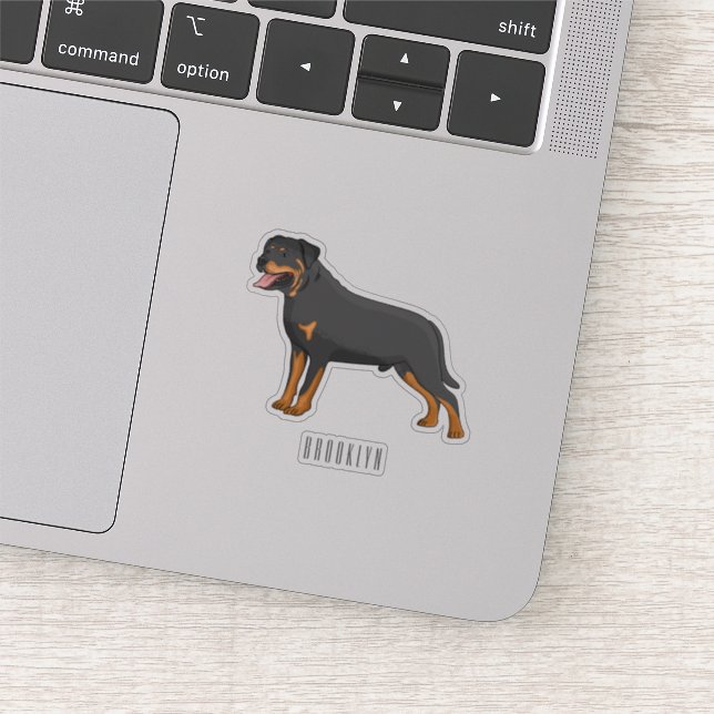 Rottweiler dog cartoon illustration  (Detail)
