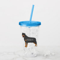 Rottweiler dog cartoon illustration