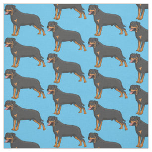 Rottweiler dog cartoon illustration  fabric