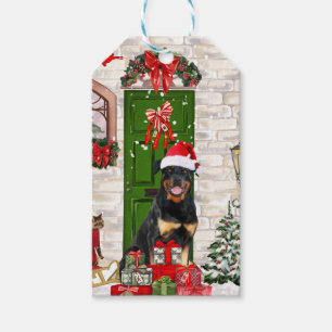 Rottweiler Dog Christmas Gift Tags