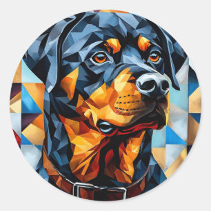 Rottweiler Dog Classic Round Sticker