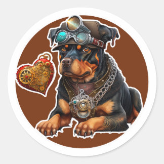 Rottweiler Dog Classic Round Sticker