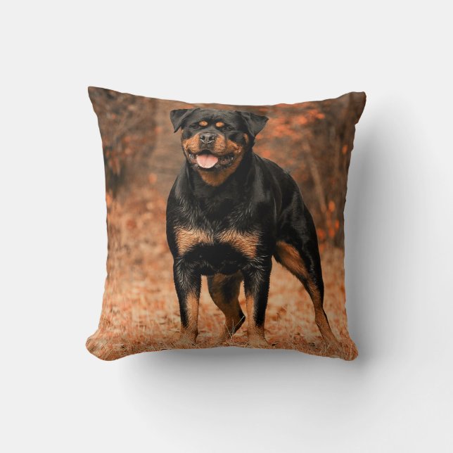 Rottweiler Dog Cushion (Front)