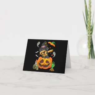 Rottweiler Dog Dabbing To Open Pumpkin Egg Happy Thank You Card