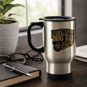 Rottweiler Dog Dad Energy Travel Mug