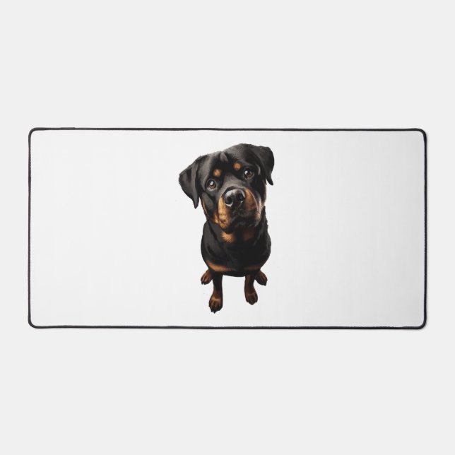 rottweiler dog desk mat (Front)