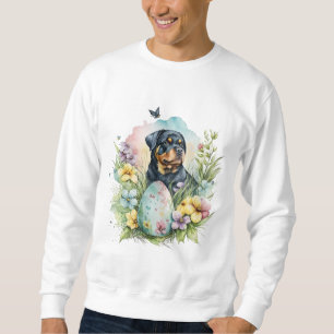 Rottweiler Dog Easter Egg, Happy Easter Rottweiler Sweatshirt