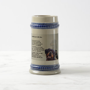 Rottweiler Dog Father Poem Beer Stein