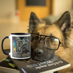 Rottweiler Dog Gargoyle Fantasy Mug