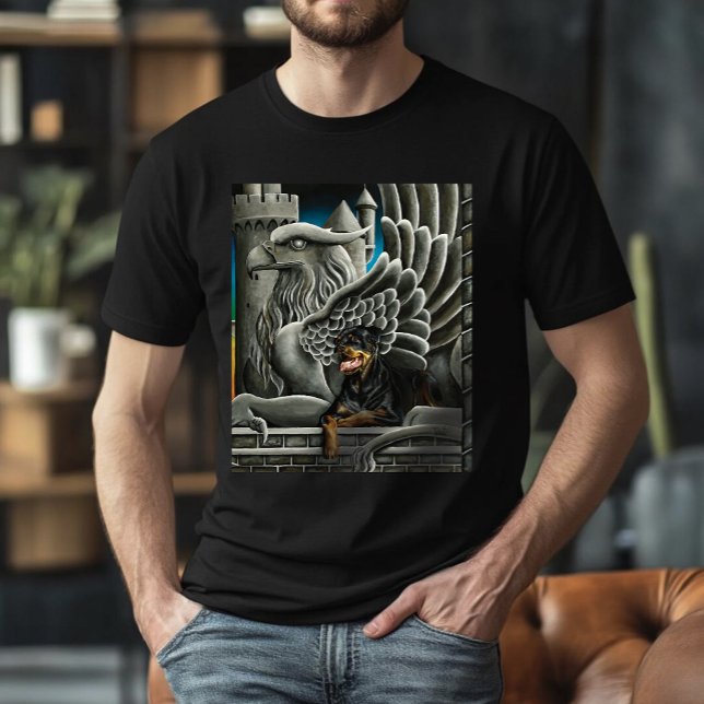Rottweiler Dog Gargoyle Fantasy T-Shirt (Creator Uploaded)