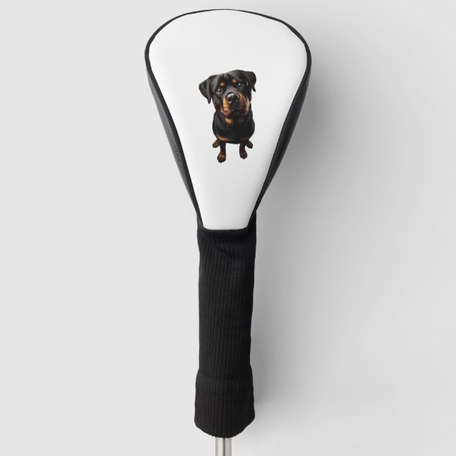 rottweiler dog golf head cover (Front)