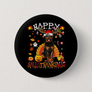 Rottweiler Dog Halloween Christmas Dog Happy Hallo 6 Cm Round Badge