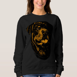 Rottweiler Dog Hand Drawn Style Sweatshirt
