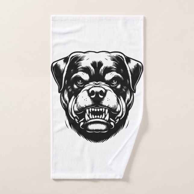 Rottweiler Dog  Hand Towel (Hand Towel)