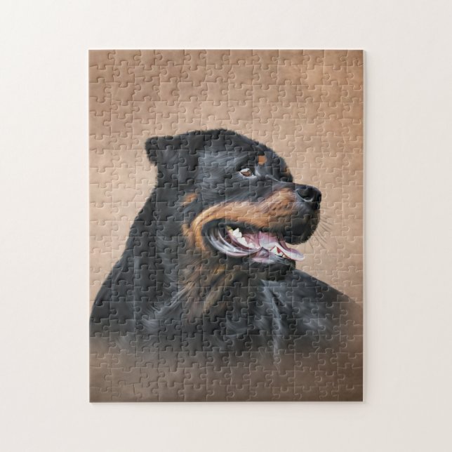 Rottweiler dog jigsaw puzzle (Vertical)