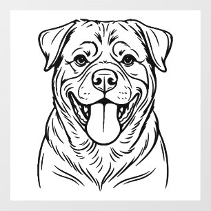 Rottweiler Dog Line Art � minimalist art line