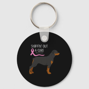 Rottweiler Dog Lover Breast Cancer Awareness Women Key Ring