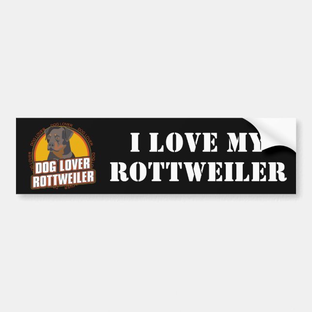 Rottweiler Dog Lover Bumper Sticker (Front)