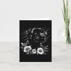 Rottweiler Dog Lover Retro Style Tattoo Card