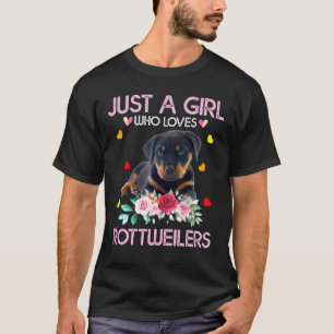 Rottweiler Dog Lover Tee Just A Girl Who Loves Rot