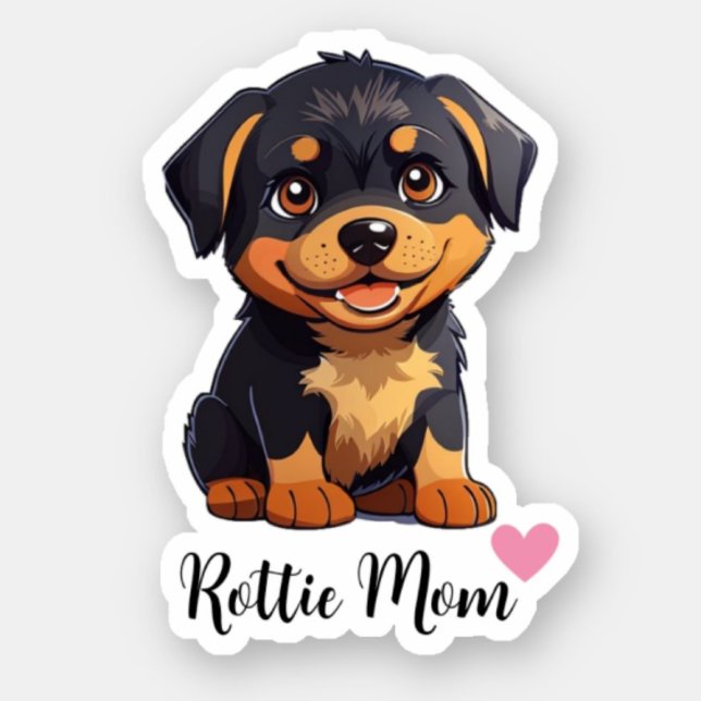 Rottweiler Dog MomCustom-Cut Vinyl Sticker (Creator Uploaded)