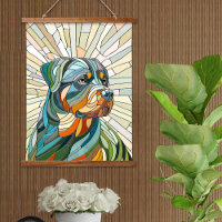 Rottweiler dog - mosaic art