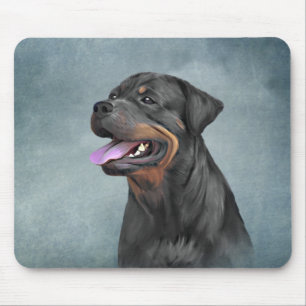 Rottweiler dog mouse pad
