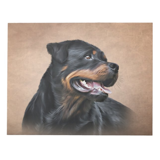 Rottweiler dog notepad (Front)