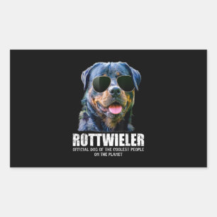 Rottweiler Dog Of The Coolest People On The Planet Rectangular Sticker