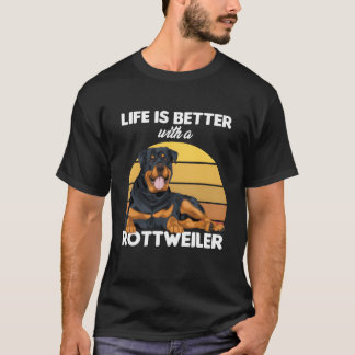 Rottweiler Dog Owner Dog over Dog Breed Gift retro T-Shirt