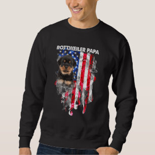 Rottweiler Dog Papa Usa Flag Happy Father's Day 4t Sweatshirt