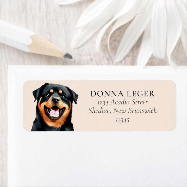 Rottweiler Dog Personalised Address (Insitu)