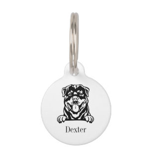 rottweiler dog personalised name tag