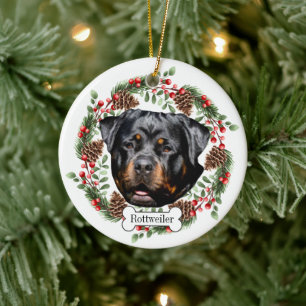 Rottweiler dog Personalised Pet Ornament