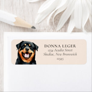 Rottweiler Dog Personalized Address