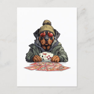 Rottweiler Dog Playing Cards
