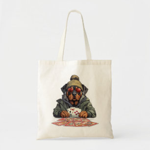 Rottweiler Dog Playing Cards Tote Bag
