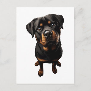 rottweiler dog postcard