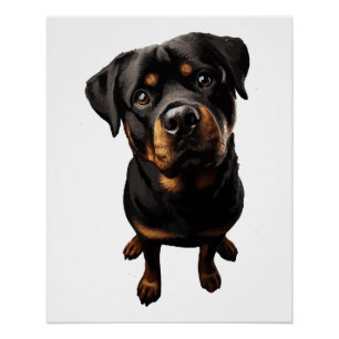 rottweiler dog poster