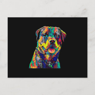rottweiler dog premium postcard