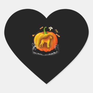 rottweiler dog pumpkin costume halloween heart sticker