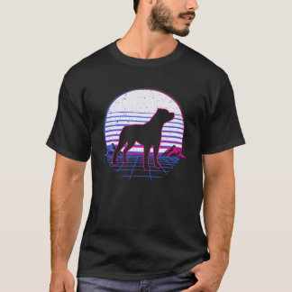 Rottweiler Dog Puppy Retro Vintage Sunset T-Shirt