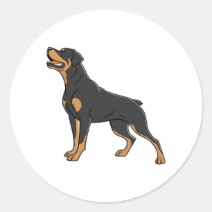 Rottweiler Dog - Rottie Pride Classic Round Sticker