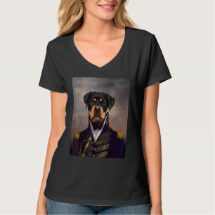 Rottweiler Dog Rottie Renaissance Pet Portrait Med T-Shirt