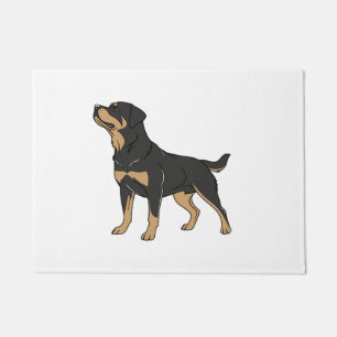 Rottweiler Dog, Rottweiler Dog Standing Doormat