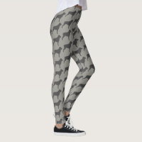 Rottweiler Dog Silhouettes Pattern Grey