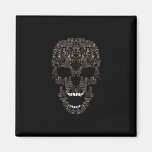rottweiler dog skull  halloween costume dog lovers magnet