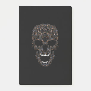 rottweiler dog skull halloween costume dog lovers post-it notes