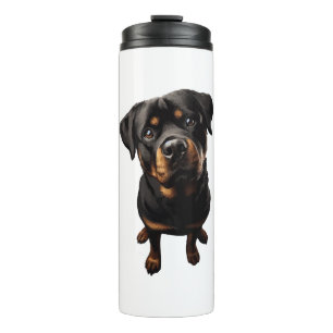 rottweiler dog thermal tumbler