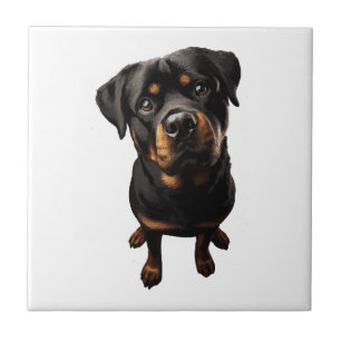 rottweiler dog tile